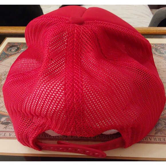 Vintage Red Puerto Rico Trucker Hat Mesh Back Snapback One Size Fits All Cotton/ - Picture 3 of 6
